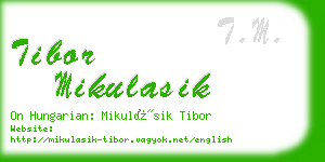 tibor mikulasik business card